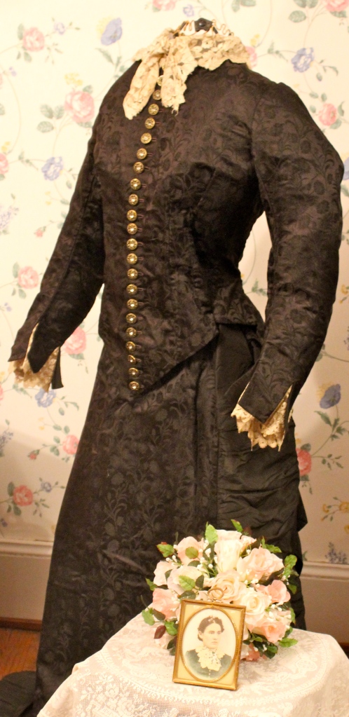 Black silk dress that was originally green