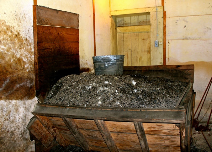 the coal bin in the basement