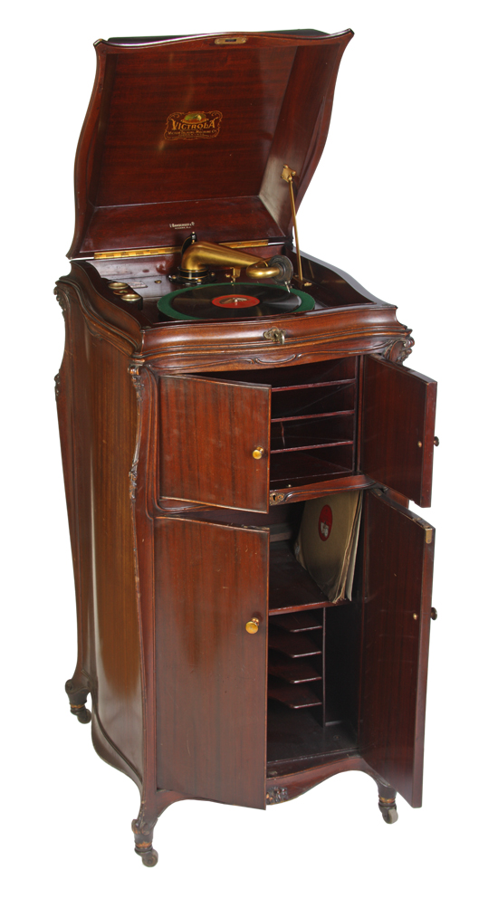 victrola cabinet phonograph with inside horn